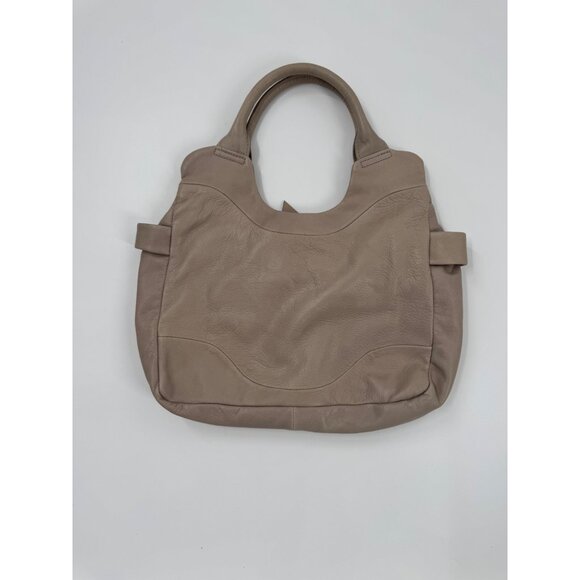 Foley + Corinna Jet Setter Taupe Leather Shoulder Bag With Front Zipper Pocket - Picture 14 of 16